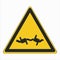 W033 ISO 7010 Registered safety signs Warnings Barbed wire