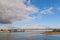 Waal bridge with blue sky and cloud