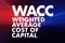 WACC - Weighted Average Cost of Capital acronym, business concept background