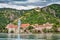 Wachau valley with town of DÃ¼rnstein and Danube river, Austria