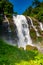 Wachirathan Waterfall at Doi Inthanon National Park, Mae Chaem District, Chiang Mai Province, Thailand. Fresh flowing water in