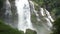 Wachirathan waterfall, large and beautiful, in the middle of a deep forest on Doi Inthanon, Chiang Mai