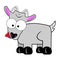Wacky goat cartoon character