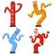 Wacky waving inflatable tube man vector icon set