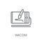 Wacom linear icon. Modern outline Wacom logo concept on white ba