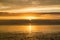 Waddensea near West Frisian island Texel at sunset, Netherlands