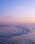 Waddenzee or wadd sea during sunset seen from jetty of ameland ferry