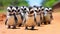 Waddling Wonder: A Playful Penguin Parade