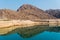 Wadi Beeh Dam in Jebel Jais mountain in Ras Al Khaimah emirate of UAE