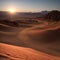 Wadi Rum desert with red sand in Jordan