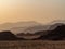 Wadi Rum desert sunset, aka Valley of the Moon, dawn Jordan, Middle East