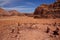 Wadi Rum Jordan Desert Stone Mounds