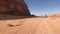 Wadi Rum, Jordan - driving on the red sand in the desert by car part 18