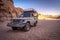 Wadi Rum, Jordan - Vintage Toyota Land Cruiser 4WD in a desert