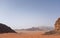 Wadi Rum red desert view