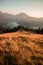 Waegitalersee, Lake in Switzerland, Sunset at landscapes