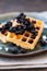 Waffels with blueberries