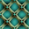 Waffle 3d luxury greek vector seamless pattern. Ornate jewelry glowing turquoise background.