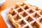 A waffle, also cited with the foreign words waffle, wafol, wafel or waffle, is a typical Belgian and northern French breakfast.