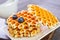 Waffle with blueberry