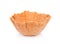 Waffle bowl on white background