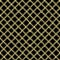Waffle checkered gold and black grunge 3d vector seamless pattern. Embroidery ornate stripes background. Repeat endless waffles