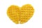 Waffle crisp butter flavor biscuits. Heart concept