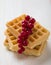 Waffle with currant