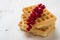 Waffle with currant