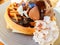 Waffle ice cream greek style chocolate