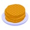 Waffle icon isometric vector. Dutch cheese