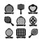 Waffle-iron vector icons