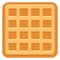 Waffle square icon. Belgian sweet cooked dish