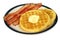 Waffles & Bacon Isolated