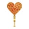 Waffles inside a heart shape