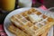 Waffles with powered sugar