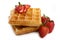 Waffles and strawberries