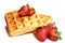 Waffles and strawberries