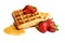 Waffles and strawberries