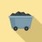 Wagon cart icon, flat style