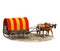 Wagon colonists, 3D rendering, illustration