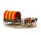 Wagon colonists, 3D rendering, illustration