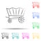 Wagon desert multi color set icon. Simple thin line, outline vector of desert icons for ui and ux, website or mobile application