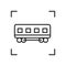 Wagon linear icon. Trendy line illustration railway carriage for website of transport company.