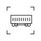 Wagon linear icon. Trendy line illustration railway carriage for website of transport company.