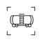 Wagon linear vector icon. Trendy line illustration railway carriage for website of transport company.