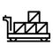 Wagon parcel icon outline vector. Cargo industry