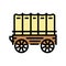 wagon trailer color icon vector illustration