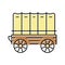 wagon trailer color icon vector illustration