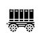 wagon trailer glyph icon vector illustration